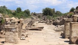 One of the main streets of Ancient Side has been unearthed